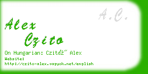 alex czito business card